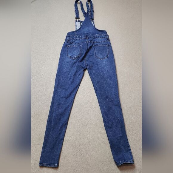 American Bazi Overalls Denim Distressed Size Medium - Picture 9 of 12